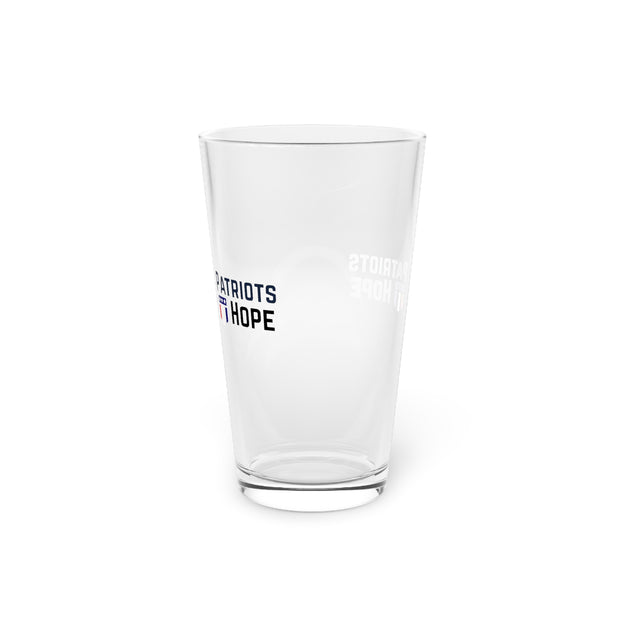 Patriots Hope Pint Glass - 16oz | Perfect for Game Day, Celebrations, Gifts, Home Bar Decor, Party Favors