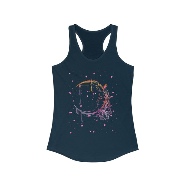 Dreamy Moon Floral Racerback Tank for Women