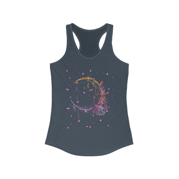 Dreamy Moon Floral Racerback Tank for Women