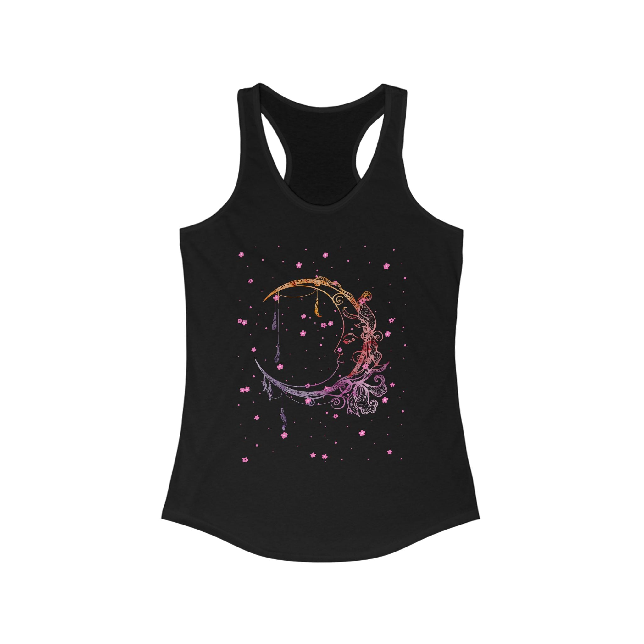 Dreamy Moon Floral Racerback Tank for Women