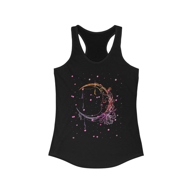 Dreamy Moon Floral Racerback Tank for Women