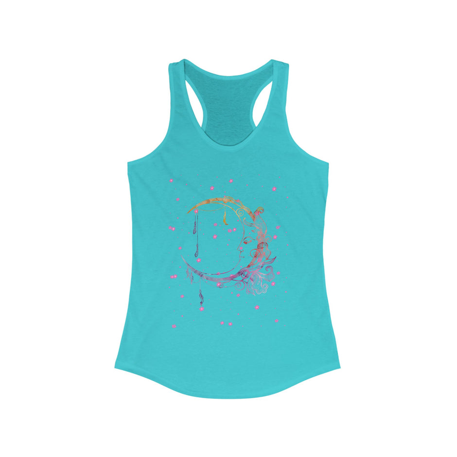 Dreamy Moon Floral Racerback Tank for Women