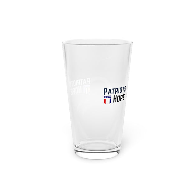 Patriots Hope Pint Glass - 16oz | Perfect for Game Day, Celebrations, Gifts, Home Bar Decor, Party Favors