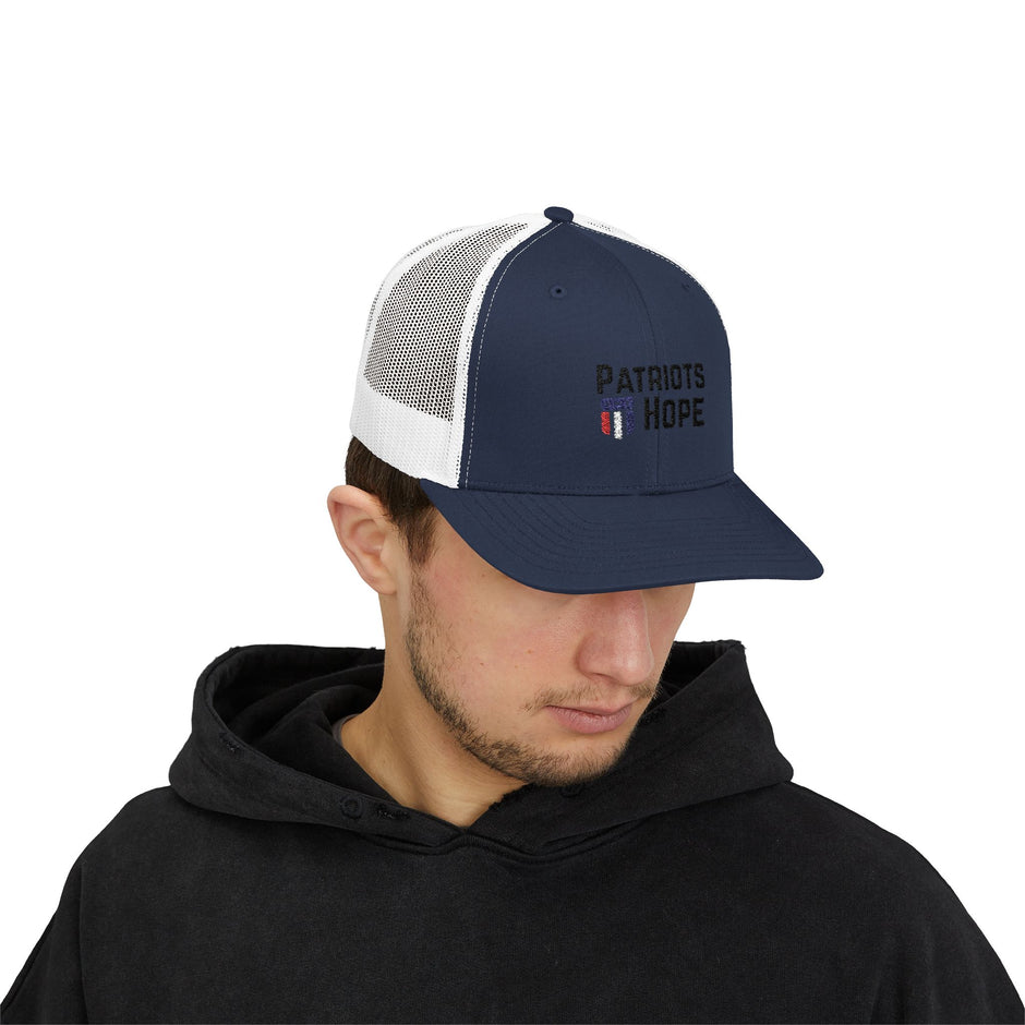 Patriots Hope Snapback Trucker Cap, Adjustable Hat, Sports Cap, Patriotic Gift, Summer Accessory