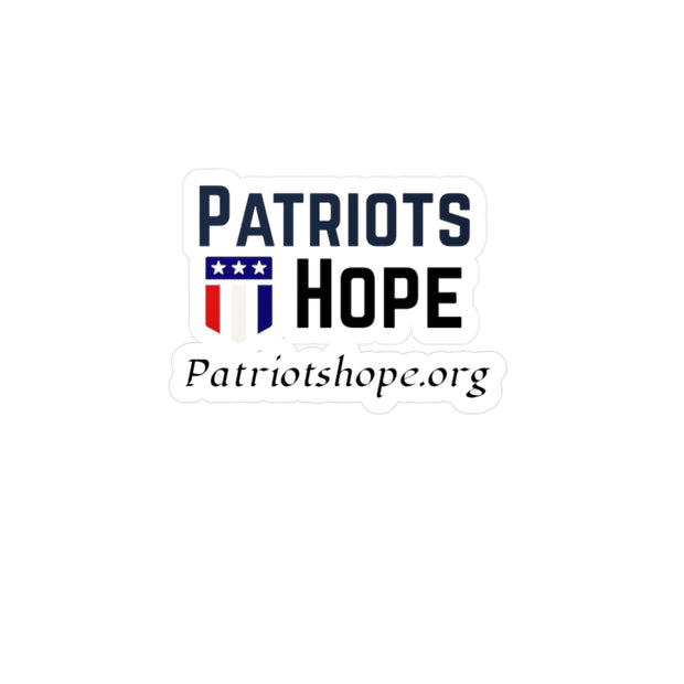 Patriots Hope Kiss-Cut Vinyl Decals, Car Stickers, Laptop Decals, Home Decor, Patriot Gifts, Fundraiser Merchandise