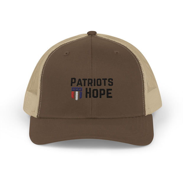Patriots Hope Snapback Trucker Cap, Adjustable Hat, Sports Cap, Patriotic Gift, Summer Accessory