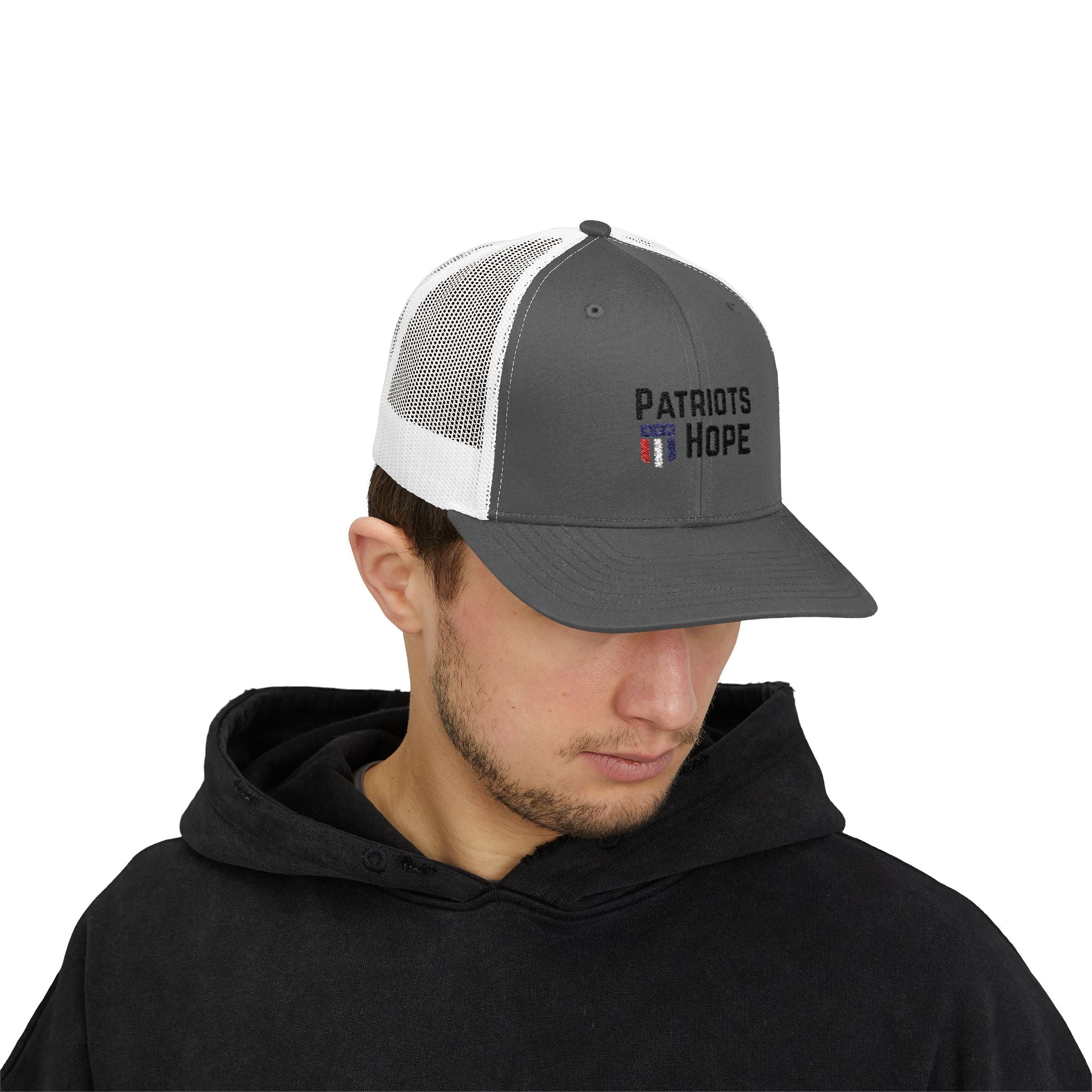 Patriots Hope Snapback Trucker Cap, Adjustable Hat, Sports Cap, Patriotic Gift, Summer Accessory
