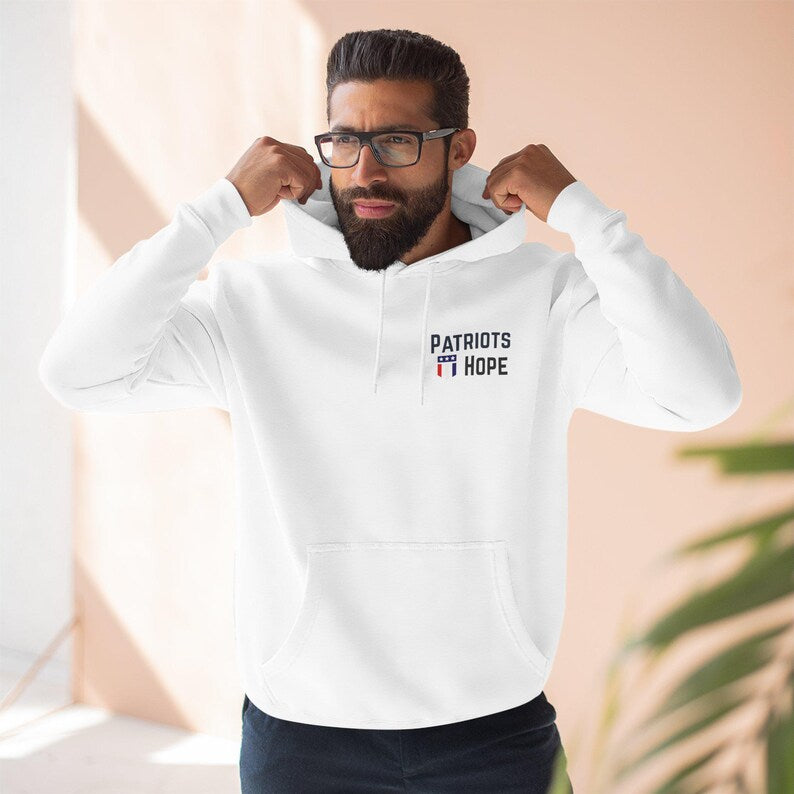 Patriots Hope Fleece Hoodie | Cozy Sportswear, Unisex Gift, Team Spirit Wear, Casual Outfit, Everyday Comfort
