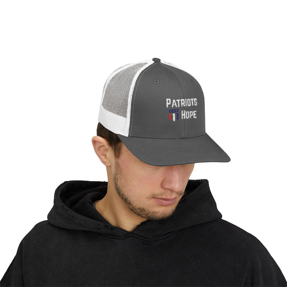 Patriots Hope Snapback Trucker Cap - Perfect for Sports Fans, Outdoor Events, Gifts, and Casual Wear