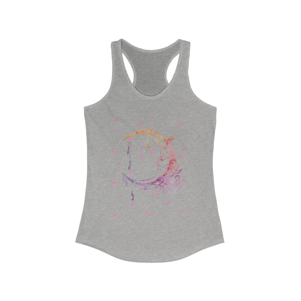 Dreamy Moon Floral Racerback Tank for Women