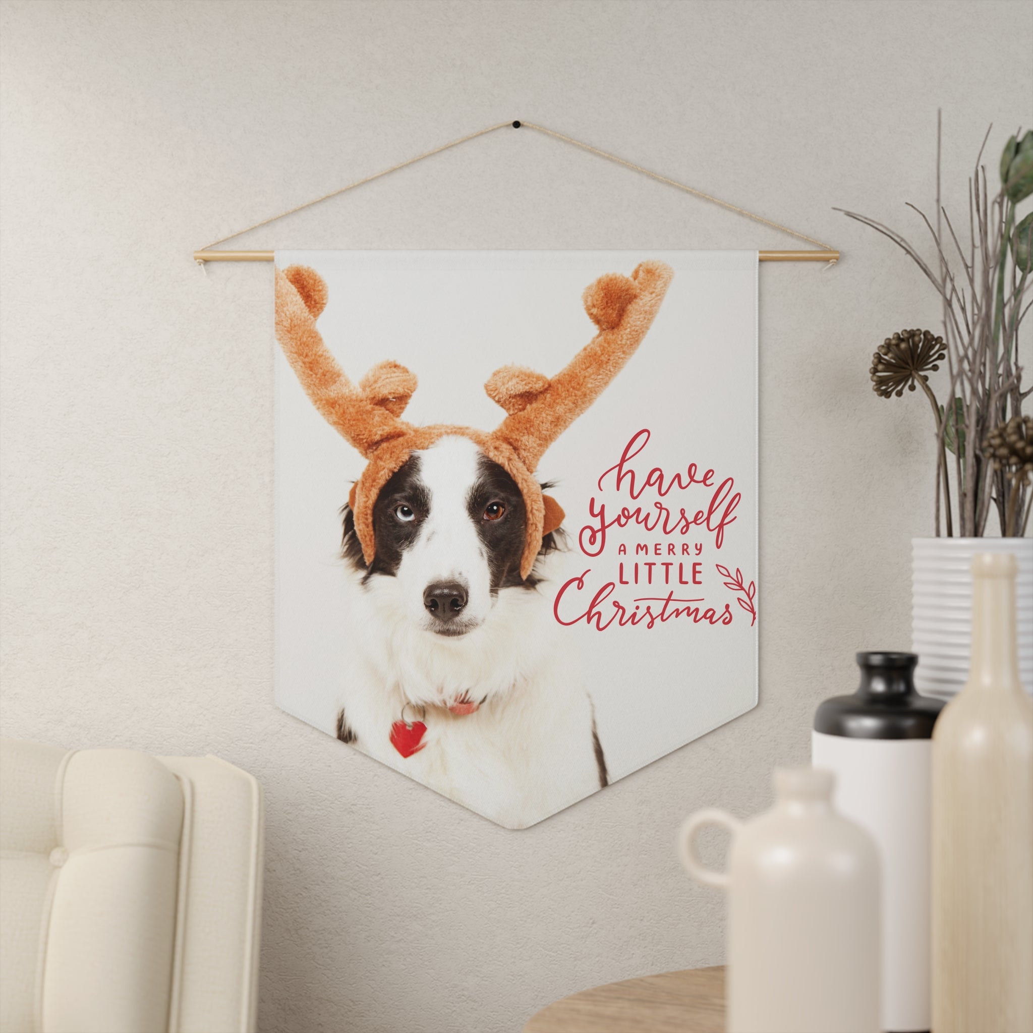 Pennant Door Hanger Decoration for Dog and Christmas Lovers