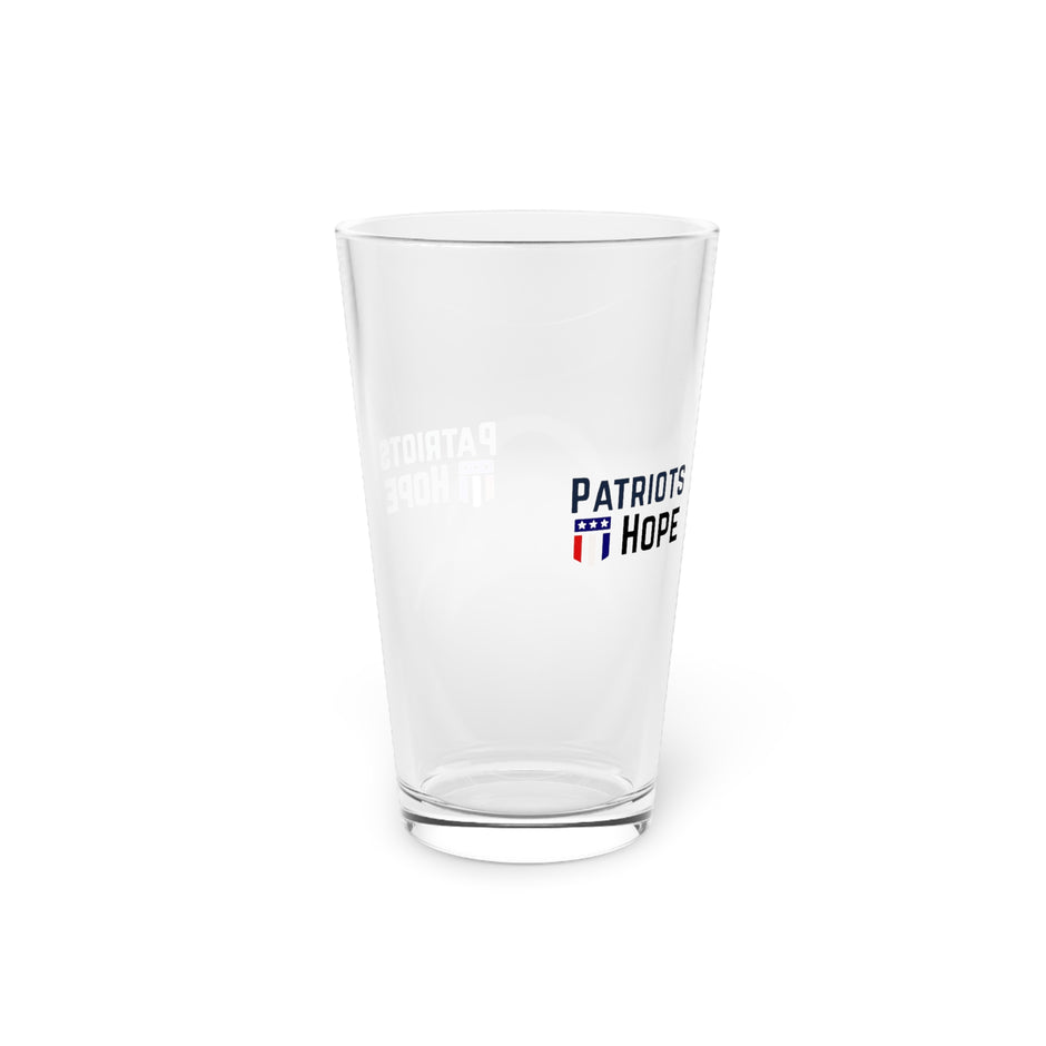 Patriots Hope Pint Glass - 16oz | Perfect for Game Day, Celebrations, Gifts, Home Bar Decor, Party Favors