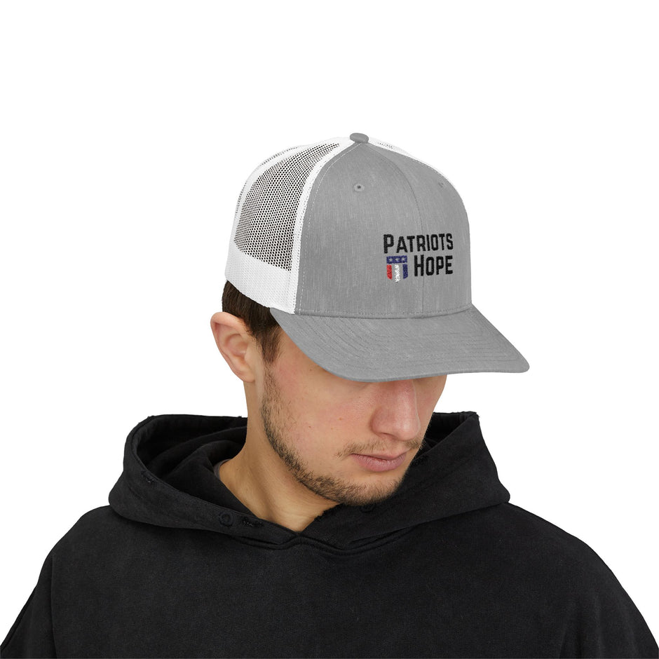 Patriots Hope Snapback Trucker Cap, Adjustable Hat, Sports Cap, Patriotic Gift, Summer Accessory