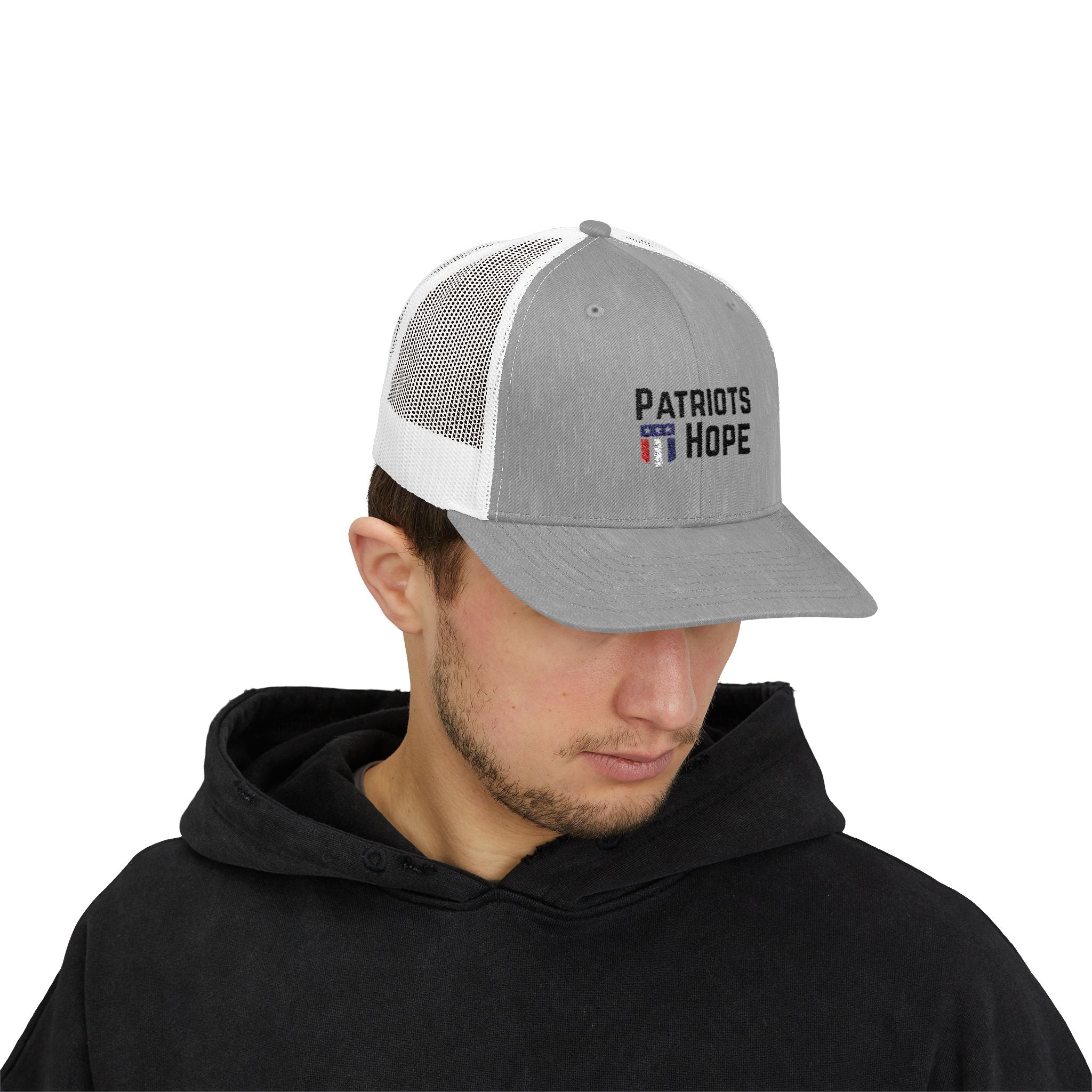 Patriots Hope Snapback Trucker Cap, Adjustable Hat, Sports Cap, Patriotic Gift, Summer Accessory
